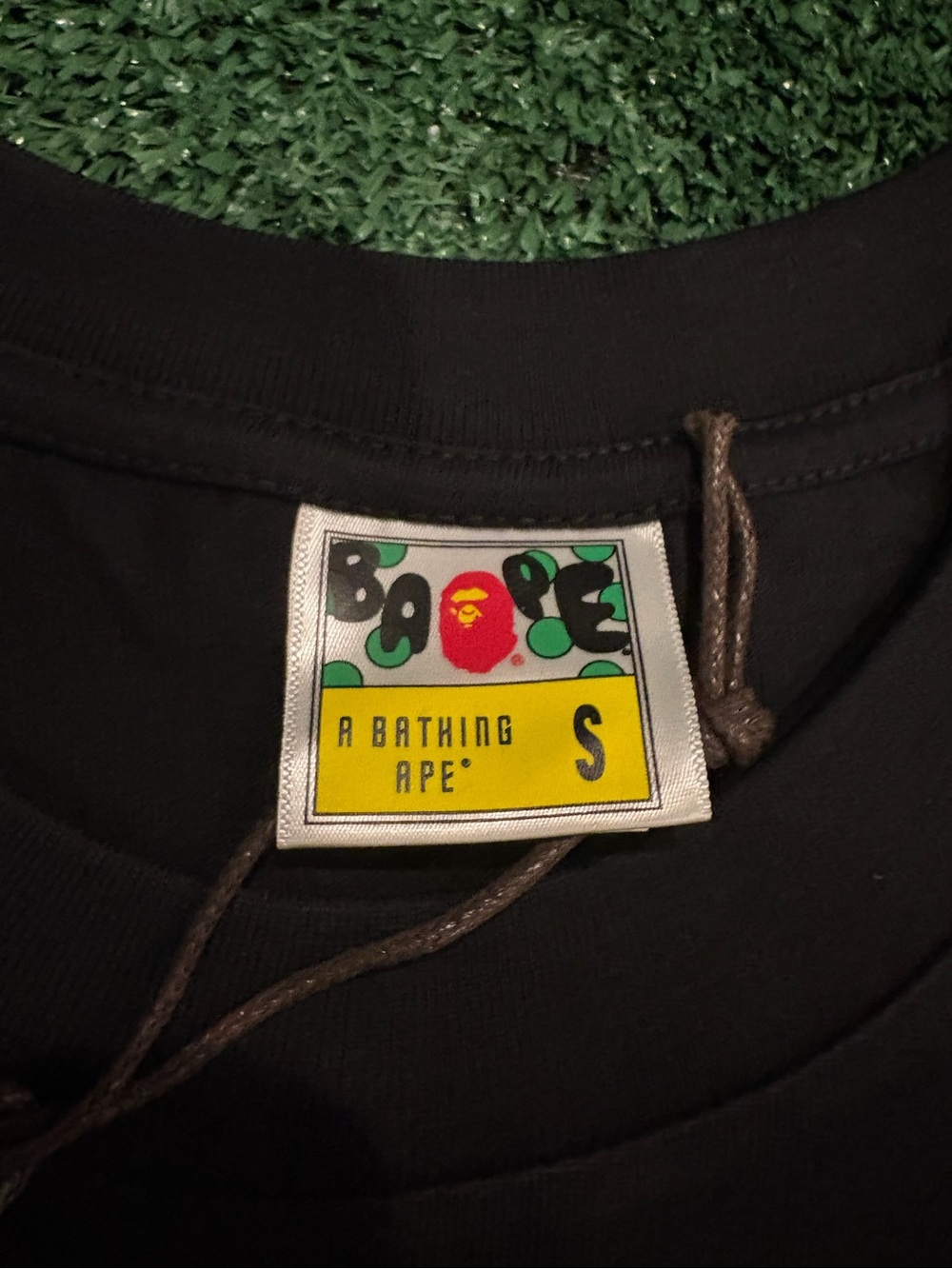 A Bathing Ape Black Short-Sleeve Tee with Red Stripe - Picture 6 of 7